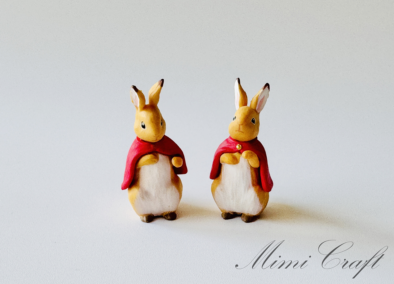 ピーターラビットの世界イングリッシュガーデン＆ハウスの定期購読プレゼント。モプシーとカトンテールのオリジナルフィギュア