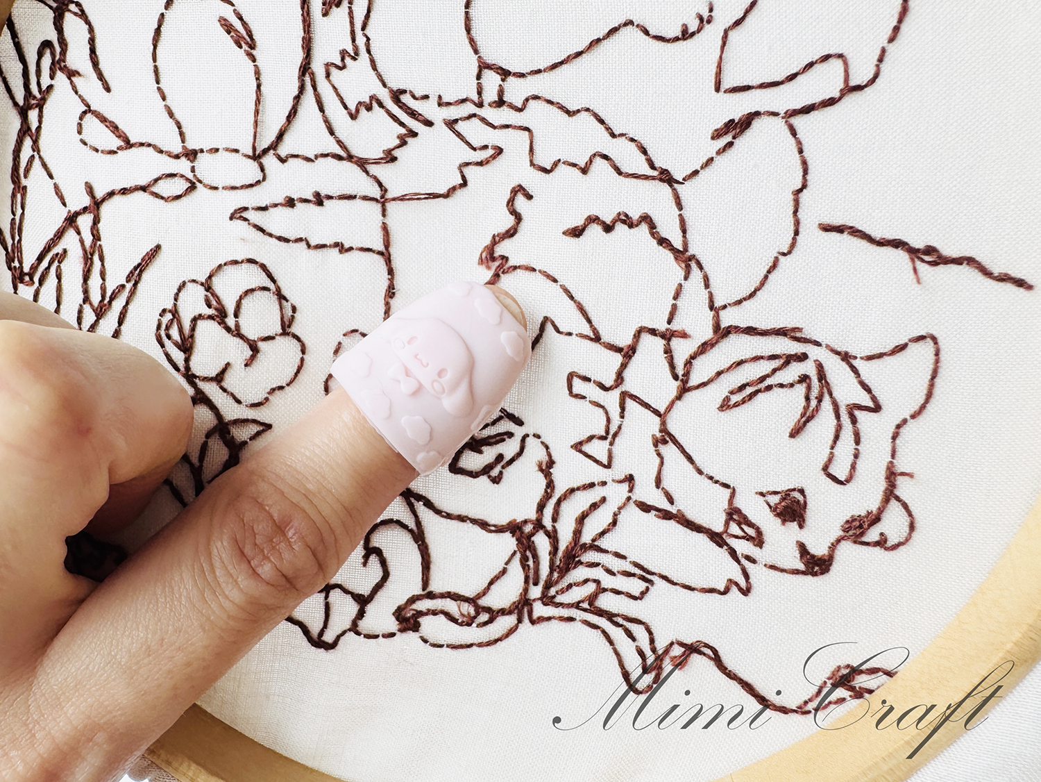 【セリア購入品】刺繍や刺し子の指先保護にも便利！【シナモロールの指サック購入レビュー】