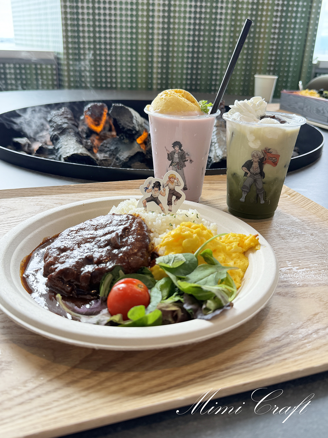 伊之助と善逸の ハンバーグオムライス