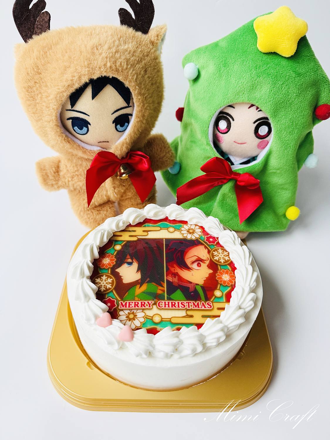 味は美味しい？プリロールのケーキを実食レビュー【鬼滅の刃クリスマスケーキを買ってみたよ】