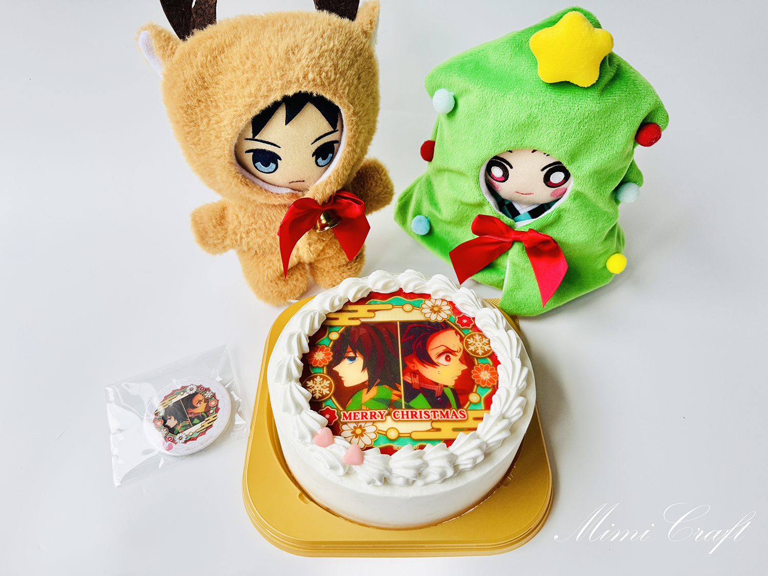 味は美味しい？プリロールのケーキを実食レビュー【鬼滅の刃クリスマスケーキを買ってみたよ】