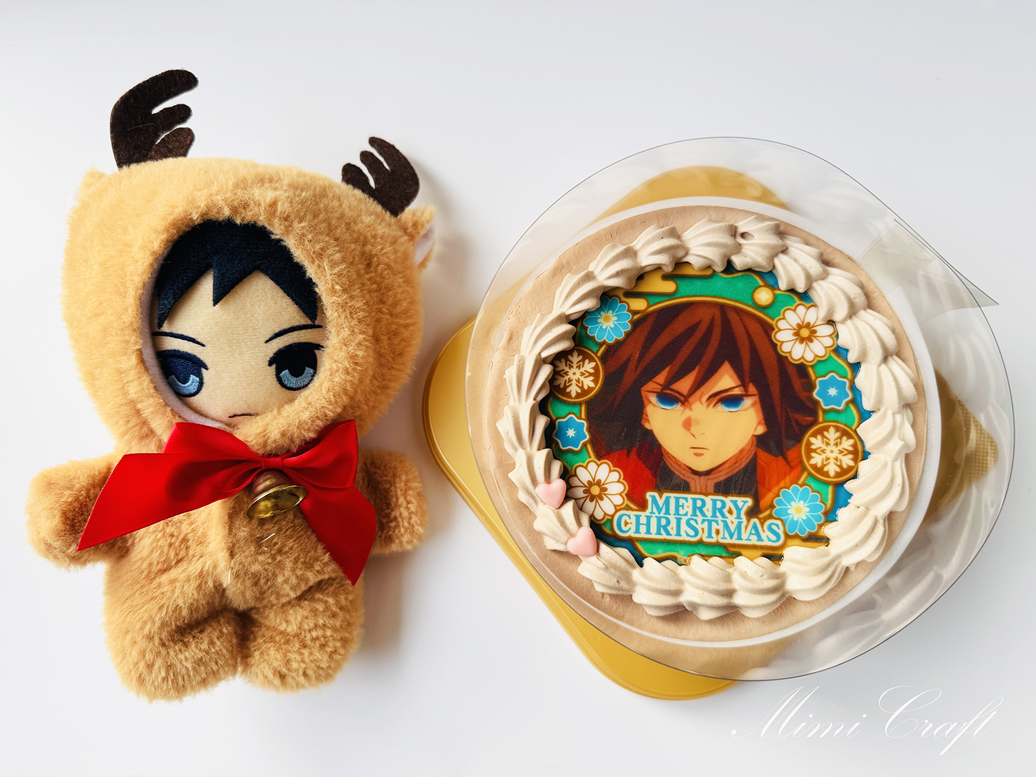 味は美味しい？プリロールのケーキを実食レビュー【鬼滅の刃クリスマスケーキを買ってみたよ】