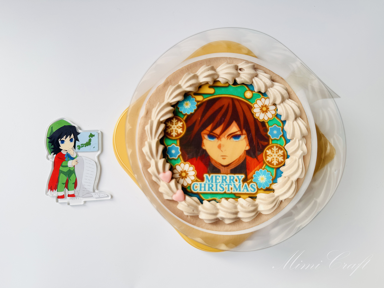 味は美味しい？プリロールのケーキを実食レビュー【鬼滅の刃クリスマスケーキを買ってみたよ】