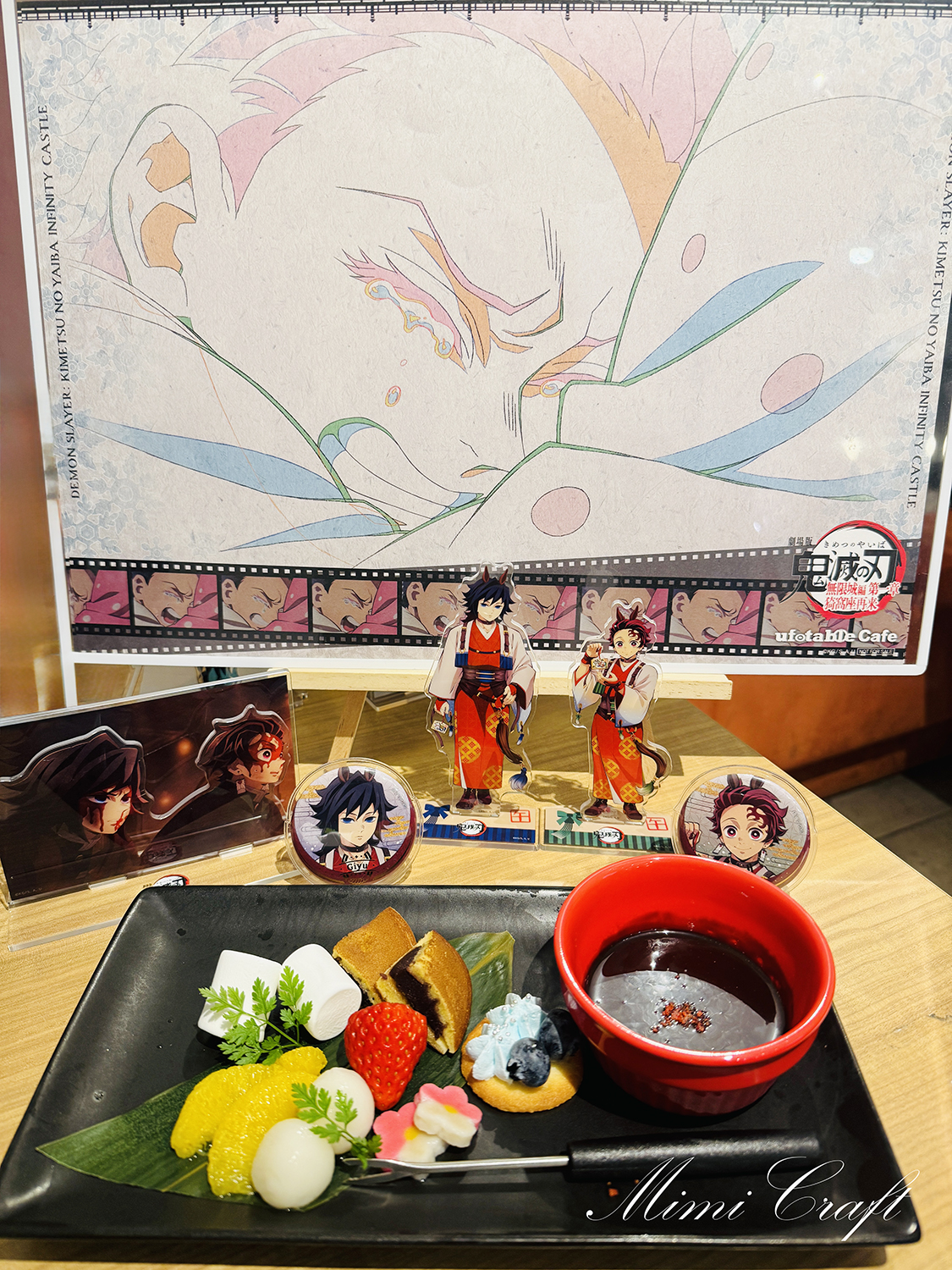 【ufotablecafe】第4期狛治と恋雪メニューまとめ【おすすめの組み合わせも紹介】「もうどうでもいい」チョコレートフォンデュ